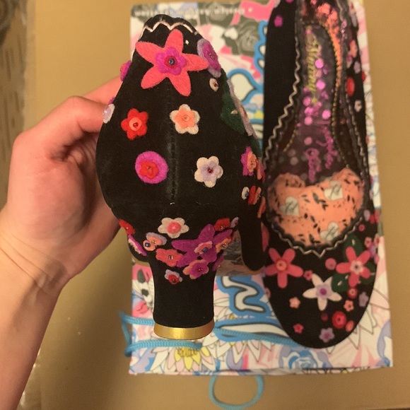 Irregular Choice Phoenix faux suede and felt heels sz 42 - Picture 4 of 6